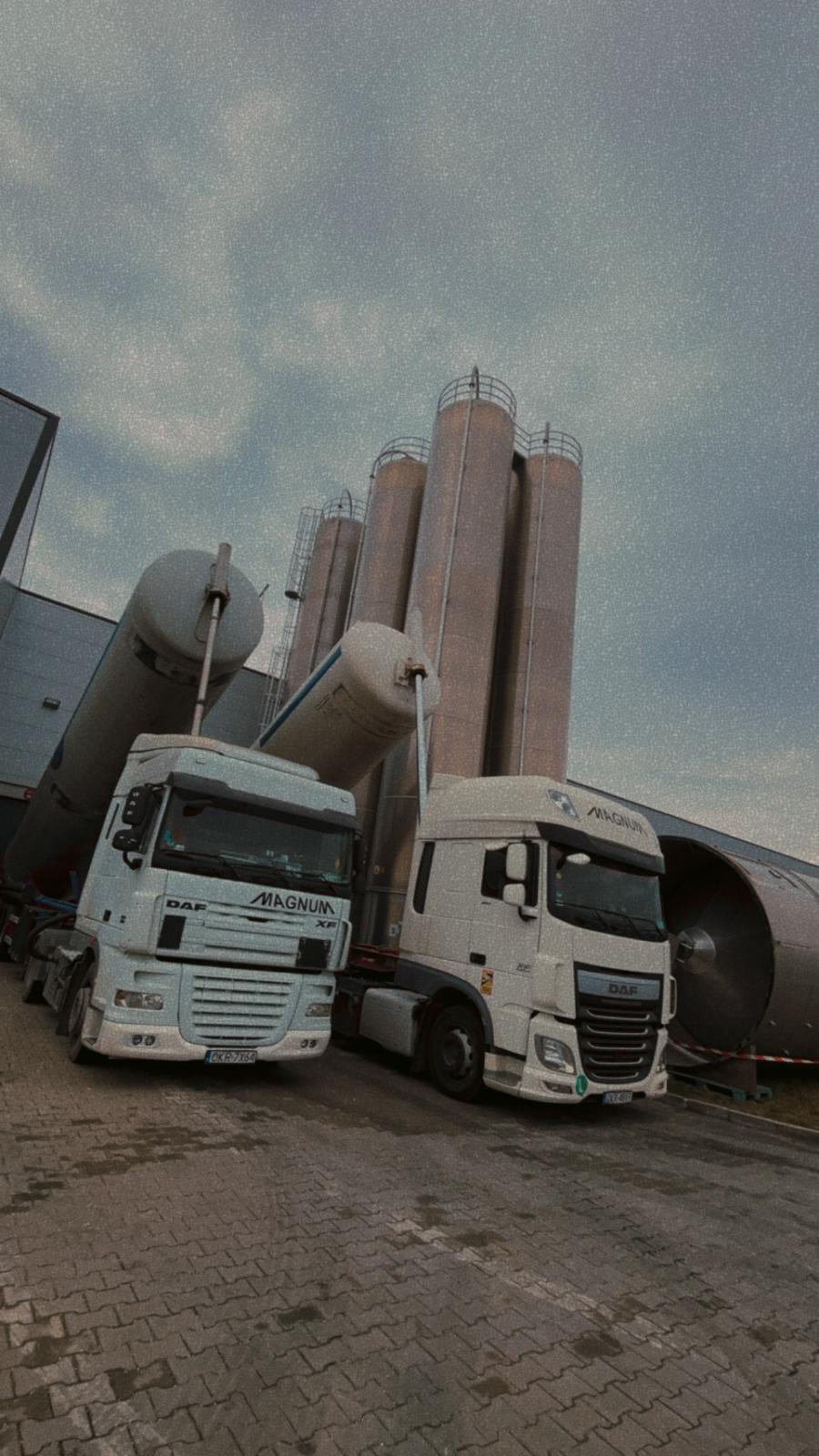 Flotte der DAF Magnum Siloauflieger PHS Magnum